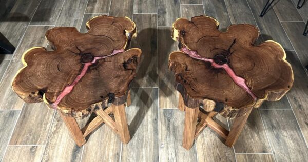 Custom Mesquite Side Tables - Image 2