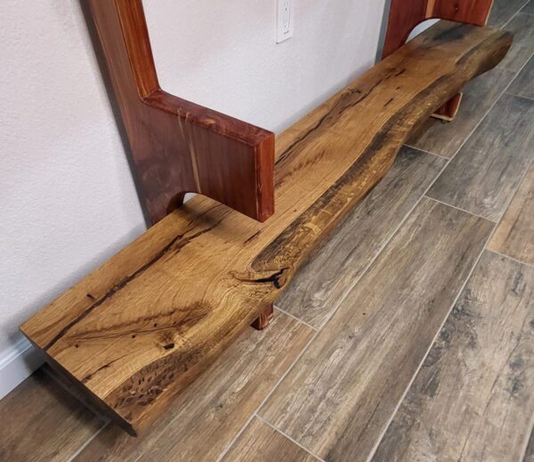 Oak Fireplace Mantel with Live Edge - Image 3