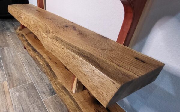 Rustic Oak Fireplace Mantel - Image 2