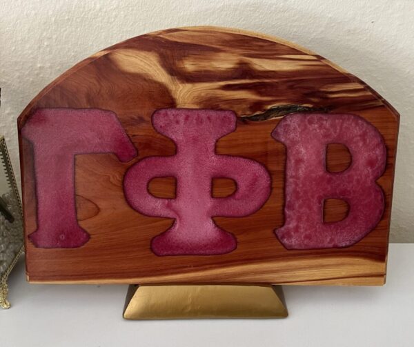 Cedar Plaque with Custom Monogram - Image 2