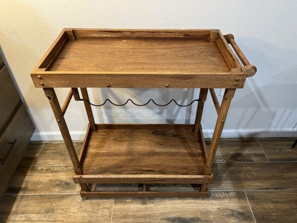 Custom Oak Bar Cart