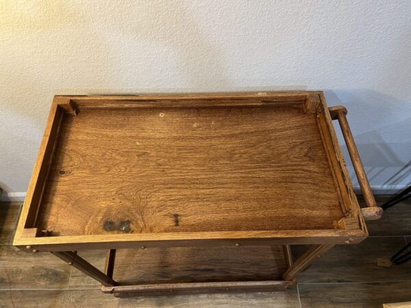 Custom Oak Bar Cart - Image 3